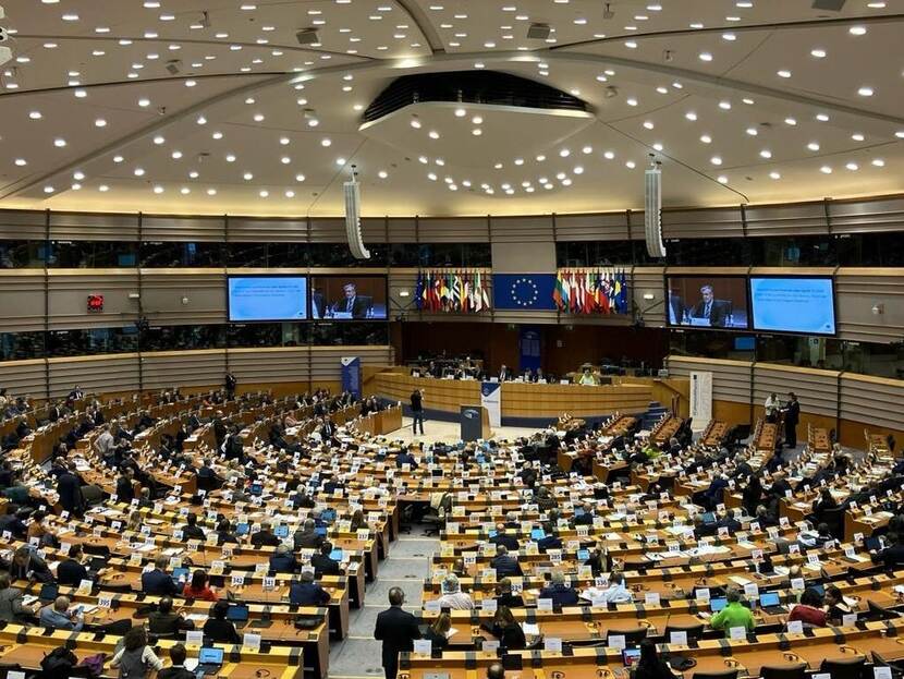 Overzichtsfoto van het Europees parlement in Brussel